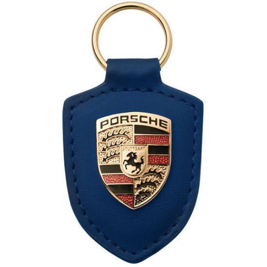 Picture of Porsche crest keyring, blue