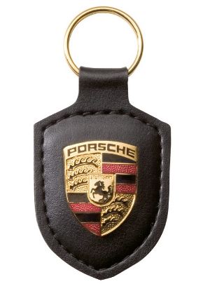 Picture of Keyring, Porsche Crest, Black